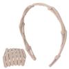 Compact Folding Headband Retractable Pocket Headband Hair Hoops Headpiece for GirlsKhaki