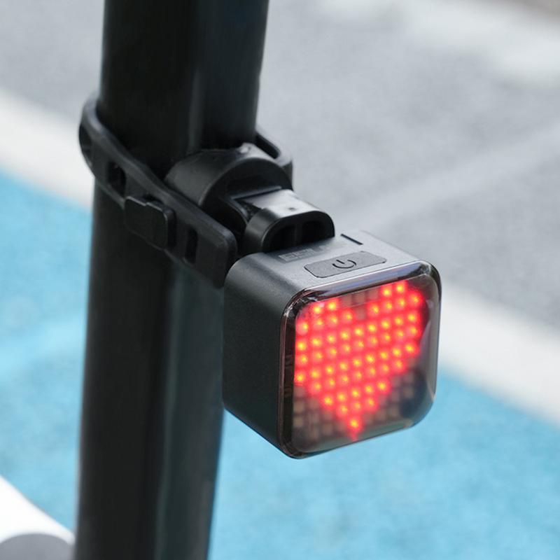 Fahrradrücklicht Rotes Fahrradlicht für Nachtfahrten Ebike-Rücklicht Intelligentes Fahrradrücklicht Ipx6 wasserdicht USB-Aufladung 8