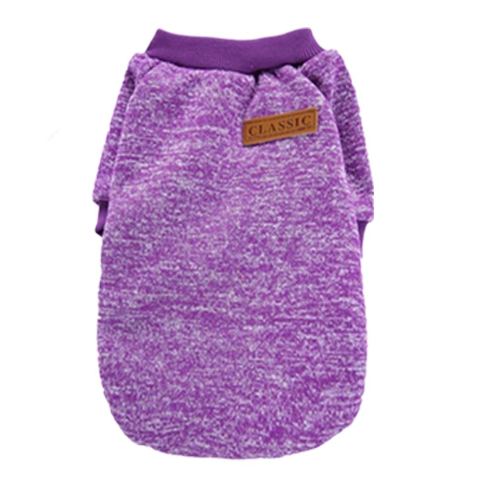 Fleece-Lined Thermal 2-Leg Pet Hoodie for French Bulldogs & Teddy, Winter Knit Sweater Small Medium Dogs Cats