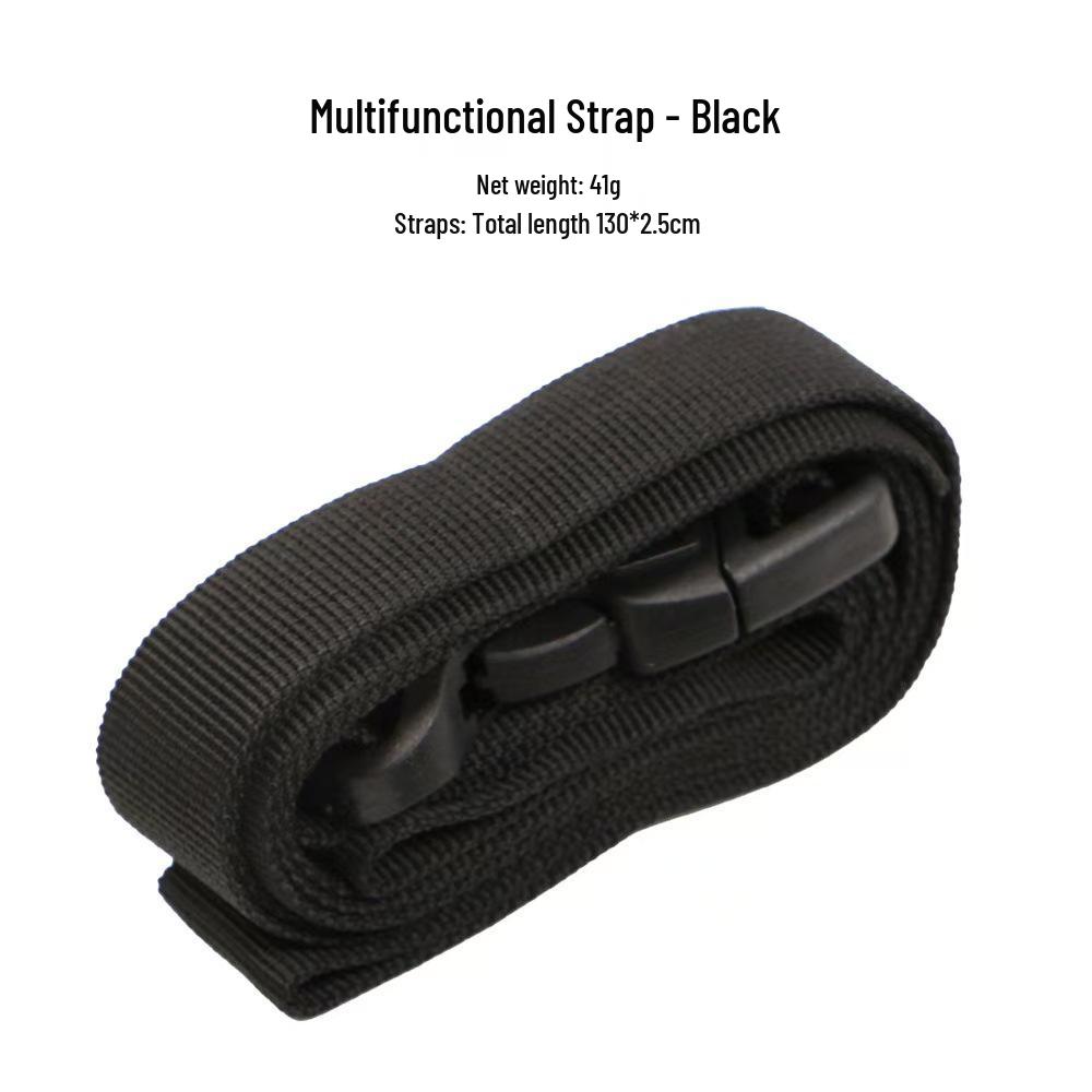 Multicolor High-Strength Nylon Outdoor Luggage Packing Straps with Buckle чёрный