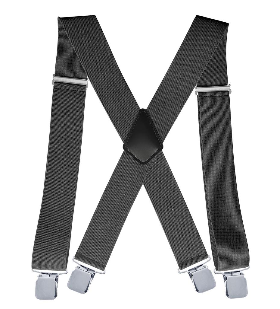 Men's 5 Cm Elastic Casual Polyester Suspenders with Clips