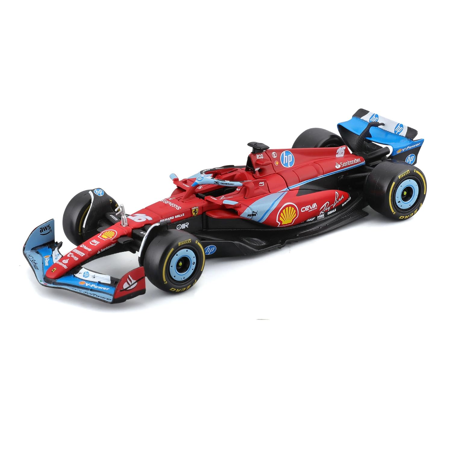 

Bburago Модель 2024 года Масштаб 1/43 F1 Ferrari SF-24 #16 Шарль Леклер Ливрея Гран-при Майами / Литая модель 18-36844 МАЙАМИ (# 16)