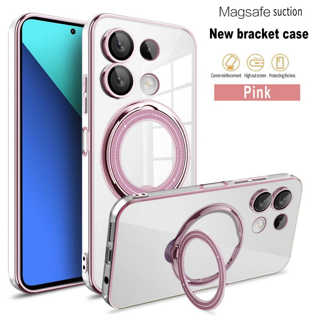 Magsafe Magnetic Absorption Plated case For Xiaomi Redmi Note 13 Pro + 12 11 11S Redmi 13C 12C 10C 9A Full Camera Protect Cover