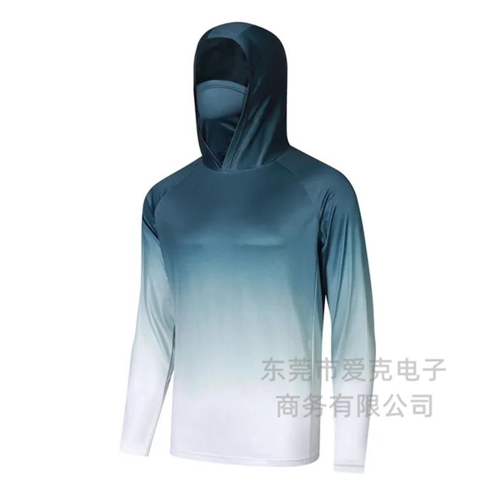 Costum de pescuit cu protecție solară, sporturi în aer liber, respirabil, cu glugă, purtând mască, costum de pescuit Luya, protecție UV, mânecă lungă, costum de pescuit la mare