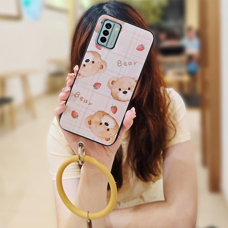 

Solid Color Funny Phone Case For Nokia G22 Cartoon Protective Soft Case Cute Anti-knock Ring heat dissipation Bracelet Nokia G22