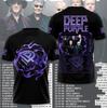 Camiseta 3D unisex Deep Purple Tour 2026 Todas las tallas S a 6XL PP2693