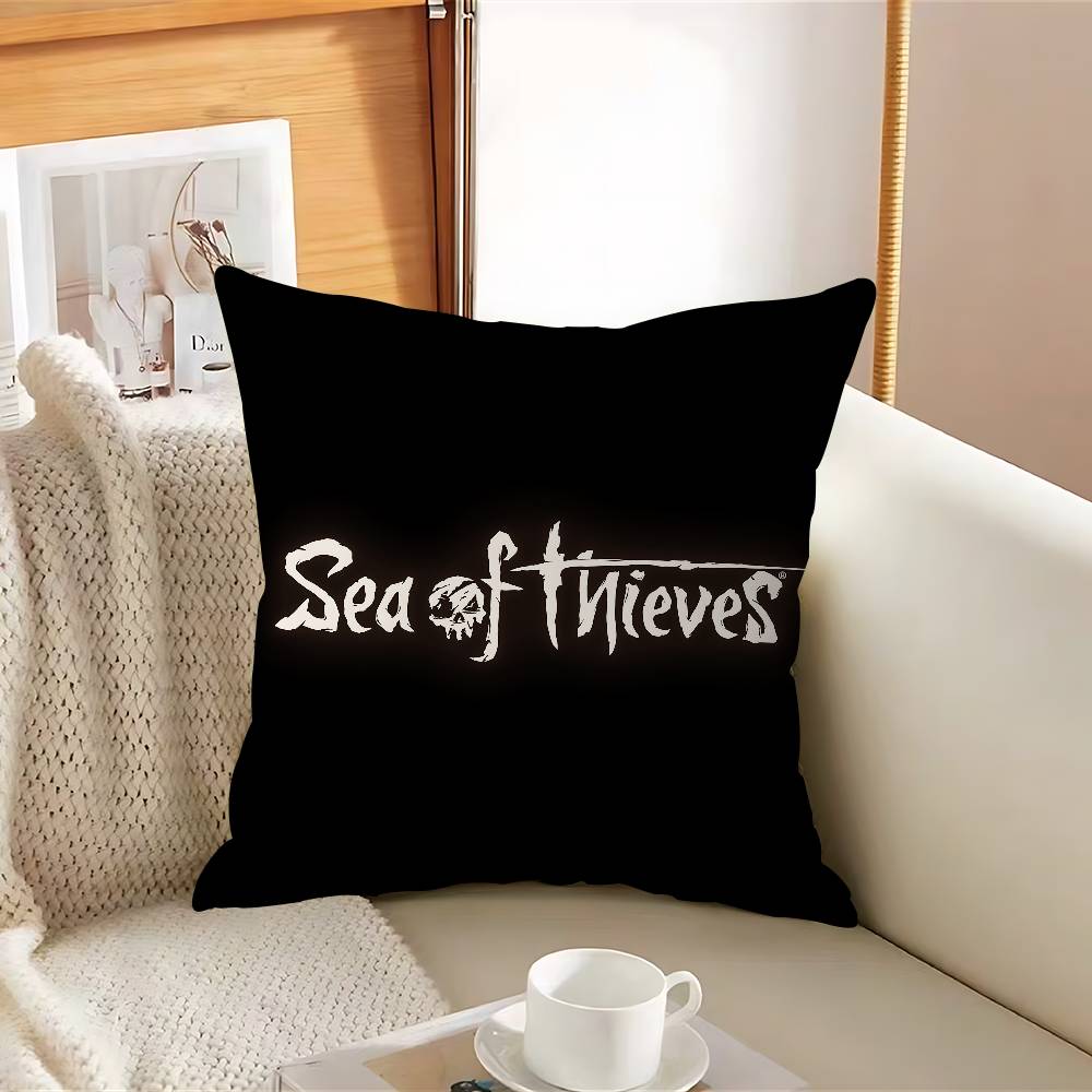 S-SeaS Of T-Thieves Logo Pillow Case Removable Washable Cushion Cover – All-Season Soft Linen