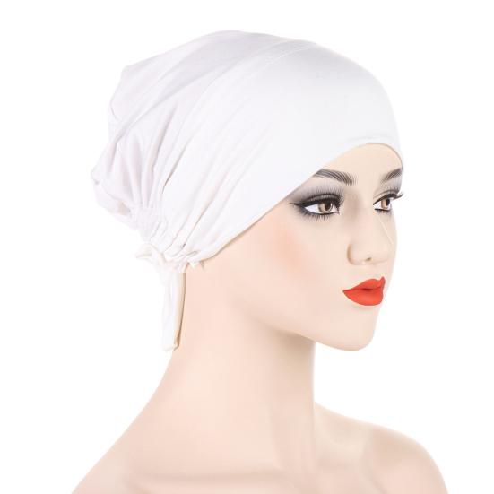 Women Turban Hat Pre Tied Drawstring Wrap Headscarf Sleep Hair Cover Skull Cap Chemo Cancer Headwear