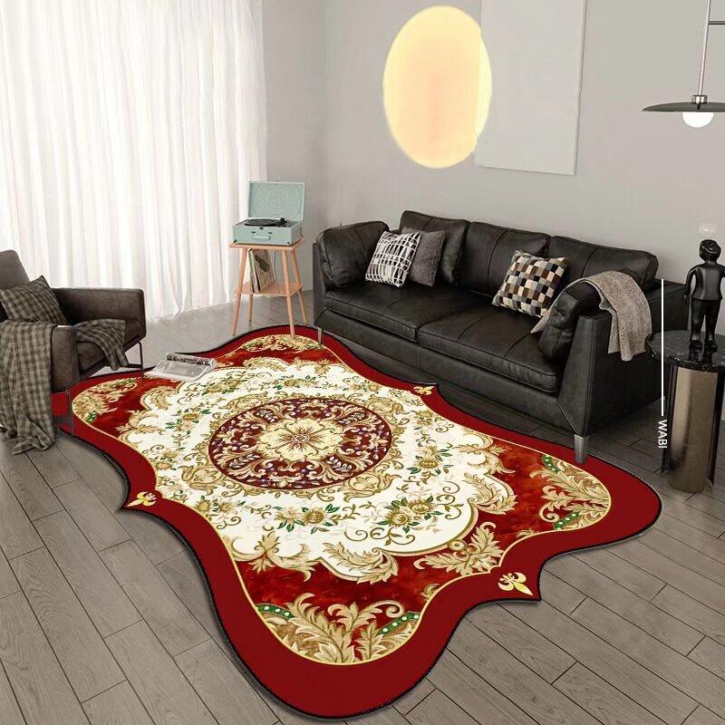 

Ковры в европейском стиле для гостиной, нестандартный роскошный ковер с цветочным декором, мягкий напольный коврик для спальни, противоскользящий коврик у кровати 60x90cm door mat