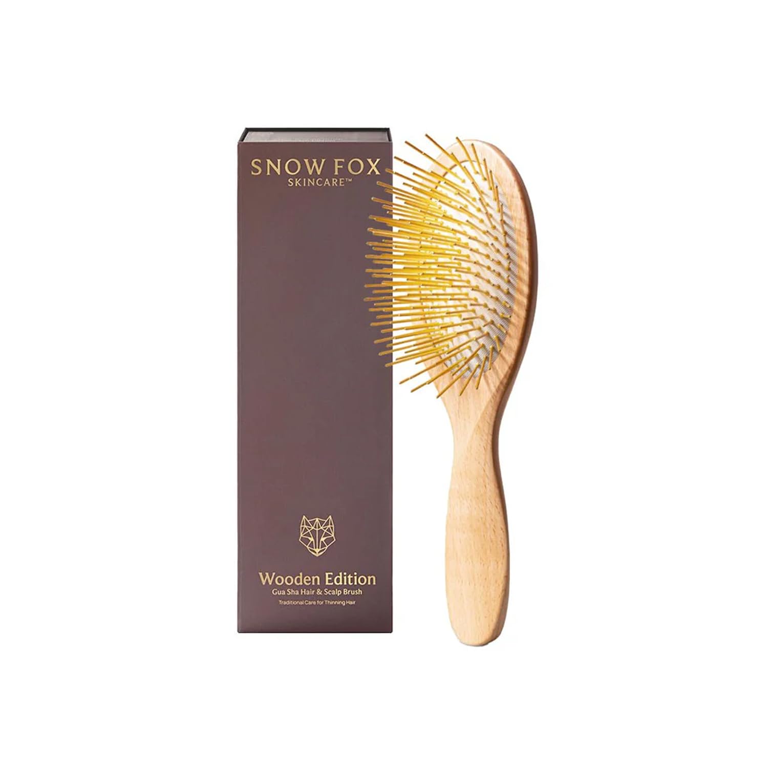 

Snow Fox Преміум FOX Гуаша Дерев яна Щітка для Волосся, Рекомендована Відомими Візажистами та Перукарями, Масаж, Спа, Подарунок для Чоловіків та Жінок [Офіційний] & Художників, Масаж, Спа,