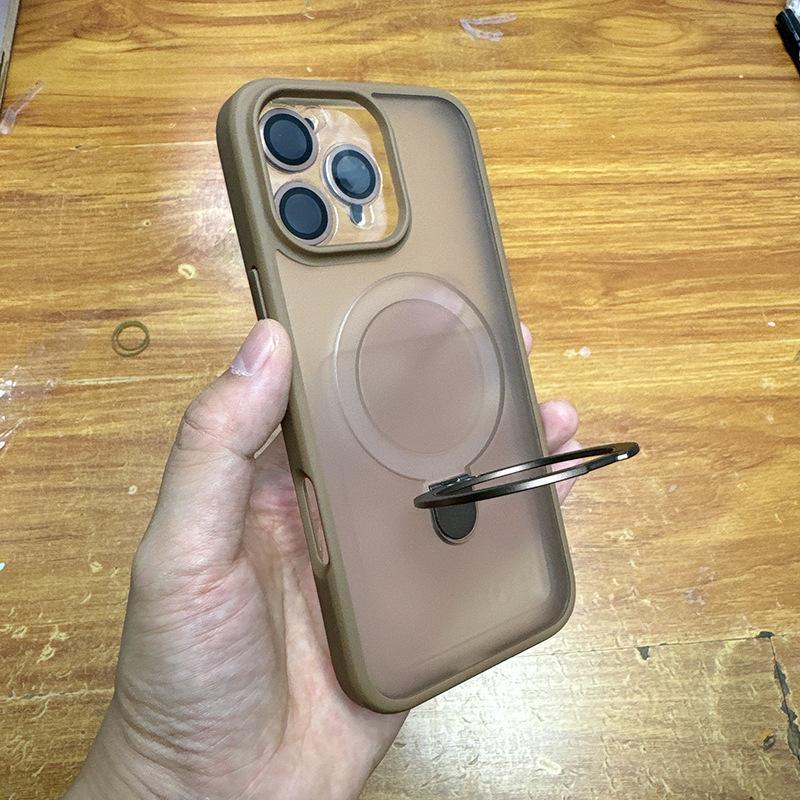 Applicable To Apple 17promax Mobile Phone Case 16 Bracket Matte Magnetic Suction IPhone 14 with Lens Film 15 Protective Cover