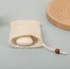 Natural Cotton Linen Soap Foaming Bag 2pc Set with Drawstring Closure for Soap Storage and Lathering Exfoliating Bath Accessory