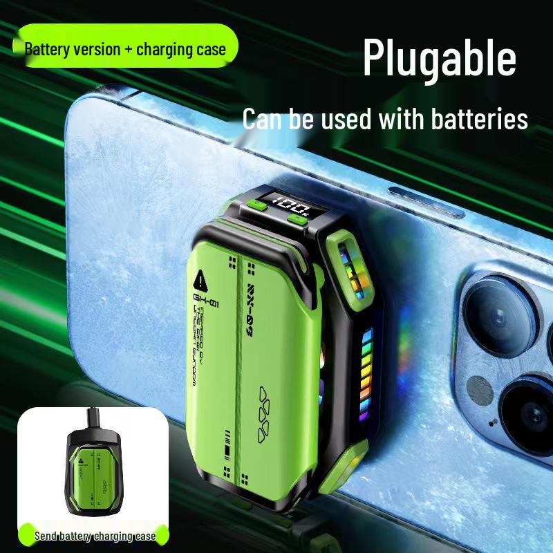 

Охлаждающий зажим для мобильного телефона X111: Магнитное, беспроводное аккумуляторное, полупроводниковое охлаждение для игр radiator host + battery + charging compartment