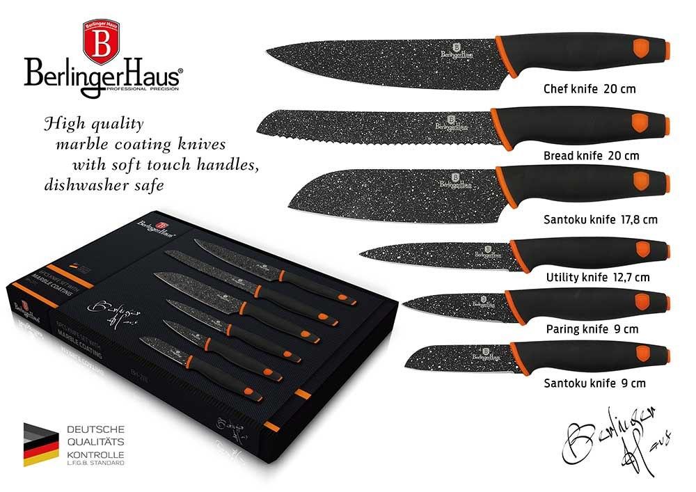 Set Of 6 Kitchen Knives Berlinger Haus Bh-2111