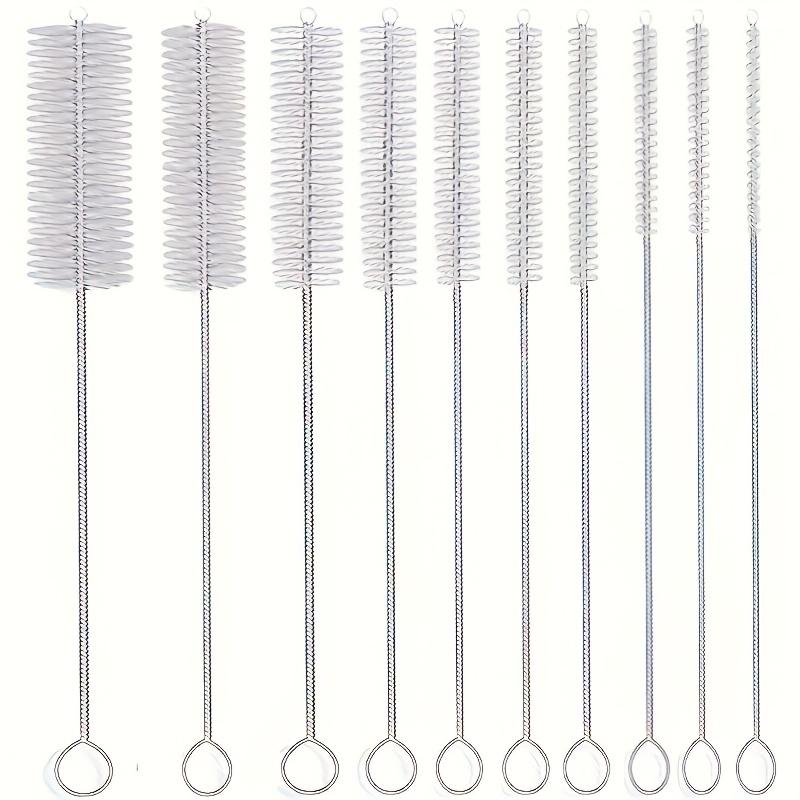 

Набор из 10 щеток из нержавеющей стали разных размеров для очистки узких мест — многоразовые щетки для трубопроводов — прочная нейлоновая щетина. 10pcs