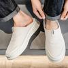 Flat-soled Versatile Fashionable and Simple Men's Casual Sneakers Solid Color Casual Breathable Lazy Men's Shoes