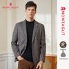 MONTAGUT Men's Wool Blend Business Suit Jacket