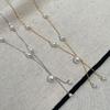 Luminous Tassel Necklace 925 Silver with High-Luster Faux Pearl a Flowing Drop of Elegance That Moves With You