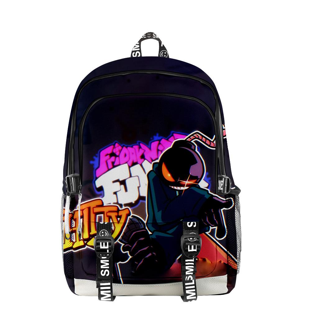 Cartoon Youthful School Bags Unisex Friday Night Funkin Travel Bags 3D Print Oxford Waterproof Notebook multifunction Backpacks