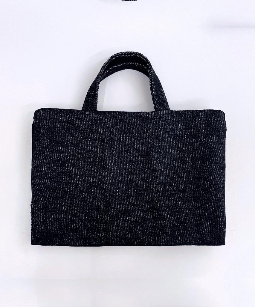Sonnetofnight One-Size Denim Tote Book Cover With Hand Strap Handle Book Pouch