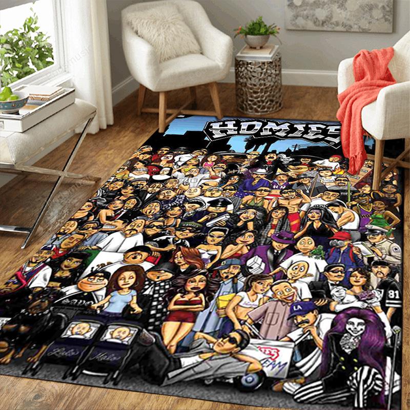 Homies Rug Floor Mat for Living Room or Bedroom Soft and Comfortable Carpet a Gift for Birthday and Holiday.