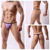 Men's Sexy Low-Rise Thong Solid Color High-Cut Thin Strap Seamless Breathable Body-Hugging Underwear