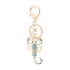 Keychain Pendant Sparkling Rhinestones Inlaid Three-Dimensional Scorpion Shape Key Chain Lightweight Car Bag Decorative Accessory