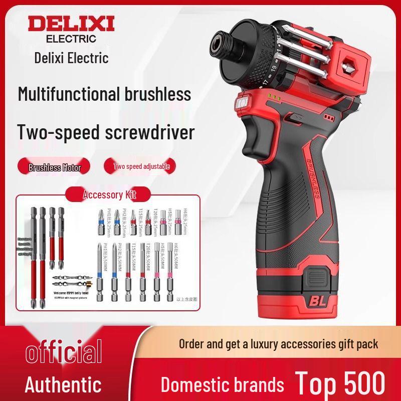 Delixi Rechargeable Brushless Electric Screwdriver & Drill Combo
