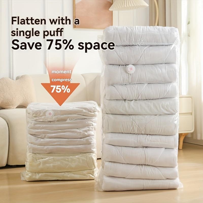 

1pc Taili vacuum compression bag, no pumping storage bag, thickened three-dimensional clothing sorting and packaging, vacuum bag белый