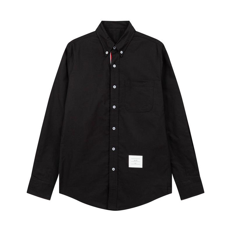 

Модная белая оксфордская рубашка с длинными рукавами и внутренней отделкой в виде ленты XXL чёрный