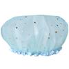 Waterproof Double-Layer Shower Cap Starry Sky Design Fashion Reusable Bathing Hat Kitchen Oil-proof Sanitary Hat