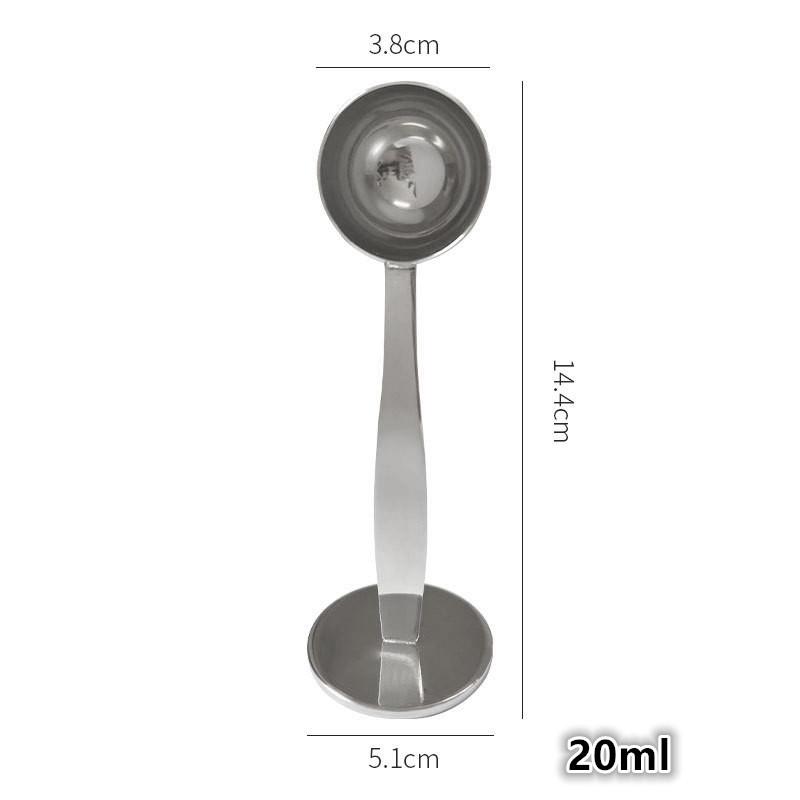2-in-1 Stainless Steel Coffee Scoop 15/20/30ml Tamping Dual-Purpose Coffee Spoon Powder Hammer Tamper Measuring And Tamping