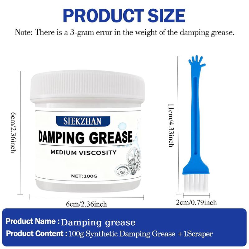 Anti-Vibration Damping Grease for Household Appliances Bathroom Fixtures Door Hinges Silencing Lubricant SIKEZHAN 100g Set