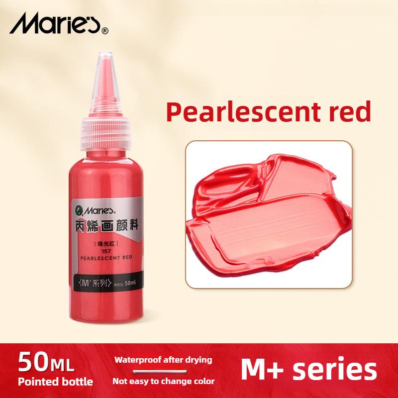 Marie 25 Colori 50ml Pittura Acrilica Metallica Pigmenti Ricchi Brillanti Perlescenti con Flacone Materiale Scolastico Cancelleria