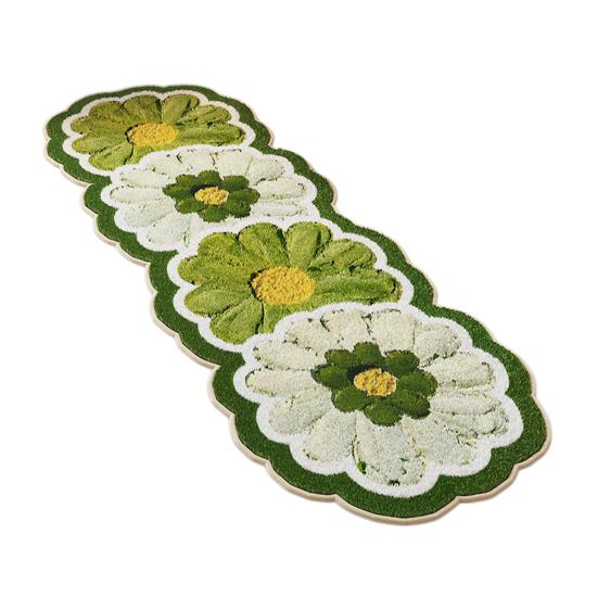 Blumen-Teppichboden aus Kunstkaschmir, rutschfest, waschbar, saugfähig, Plüsch, florale Bodenmatte, Dekoration für Wohnzimmer, Schlafzimmer, Badezimmer