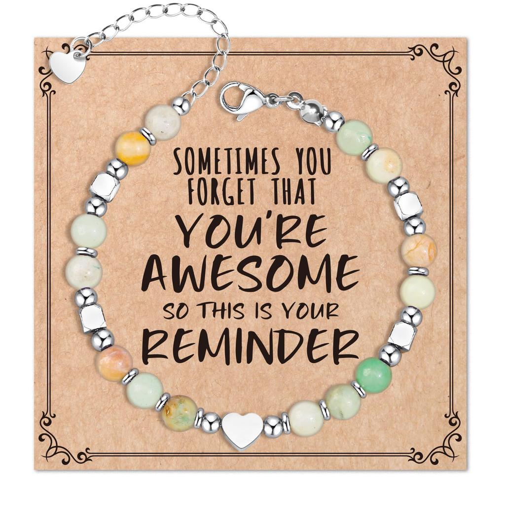 JYL TS Bracelet Letter Heart  Set Stackable Friendship & Personalized Luck