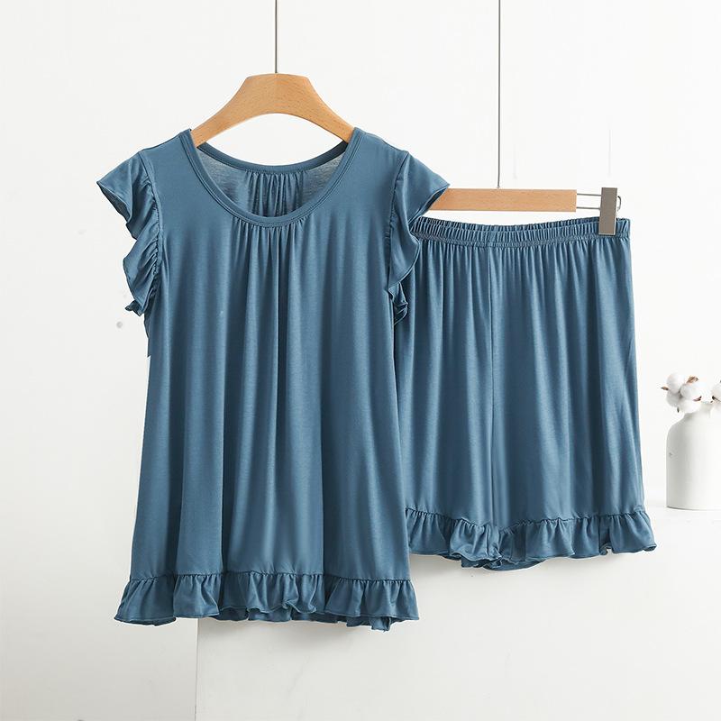 Plus Size Modal Pajamas Women Sleeveless Shorts Suit Summer Sleepwear Pyjamas Femme Nightwear Pijamas Set