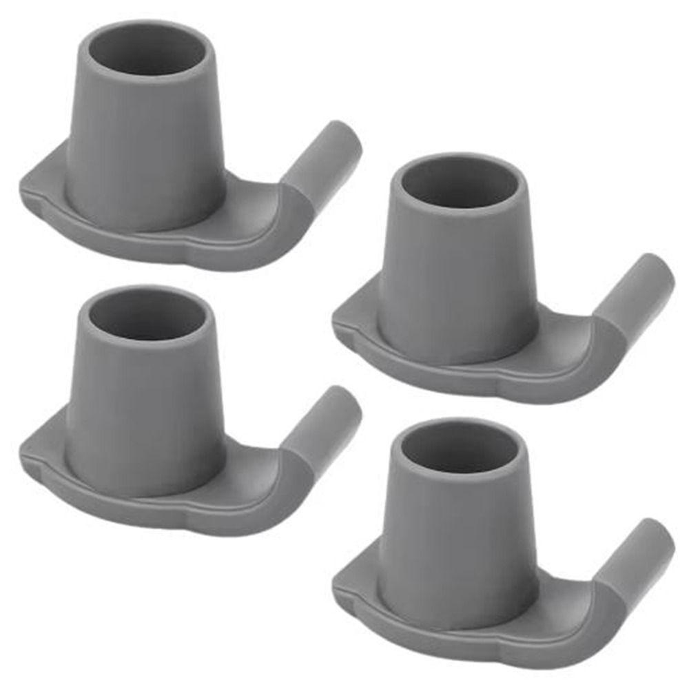 4Pcs Grey Walker Ski Glide Stability Walker Foot Pads Universal Elderly Ski Glides  For Walking Cane