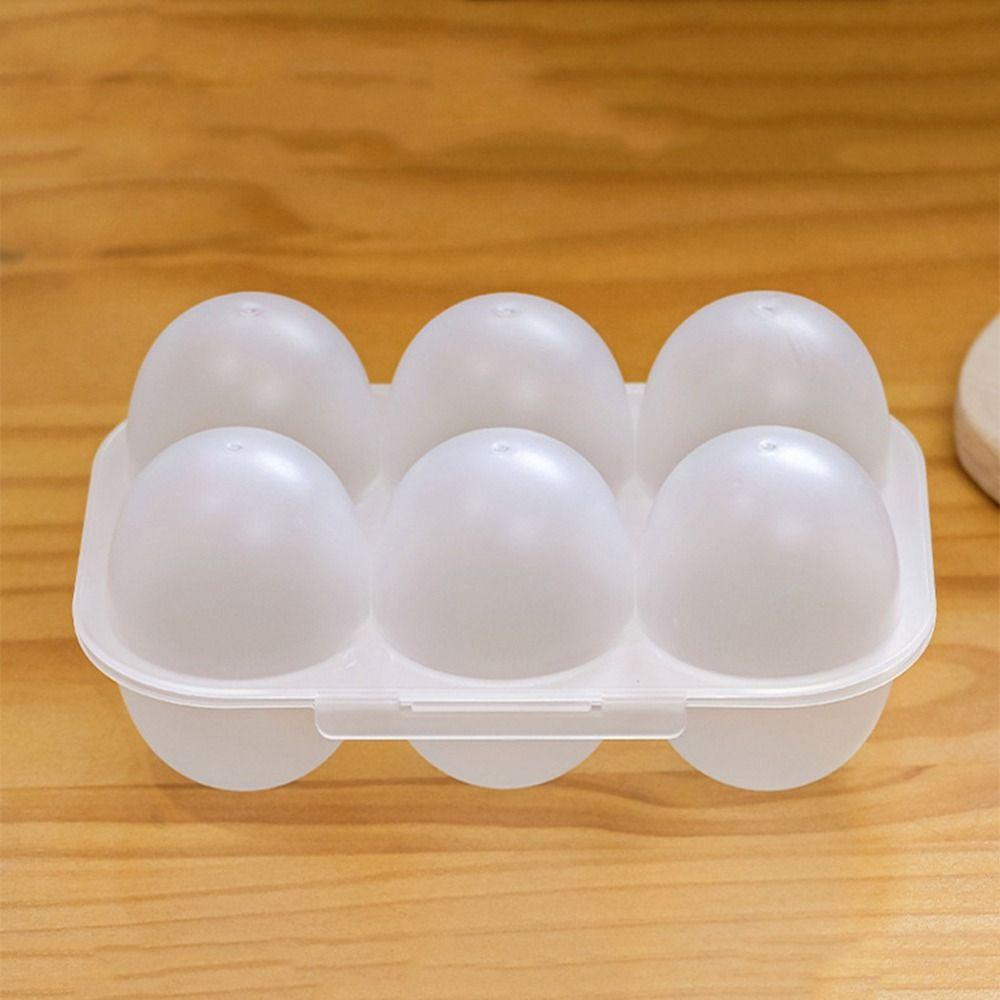 Plastic Egg Storage Box Transparent Eggs Carriers Portable 6 Grids Eggs Holder  Home