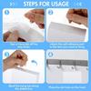 100PCS PET Plastic Adhesive Hang Tabs Transparent Retail Packaging Hook  Retail Display