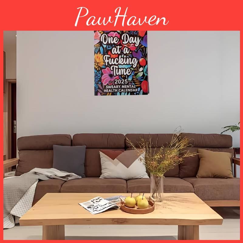 Kalendarz Zdrowie Psychiczne 2025 12 Miesięcy Kalendarz Ścienny Spiralny Dekoracja Salonu Pokoju