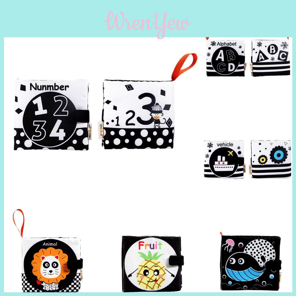 Bagged Packaging Black And White Cloth Book With Sound Paper Emotional Visual And Intellectual Stimulation Toy For Babies