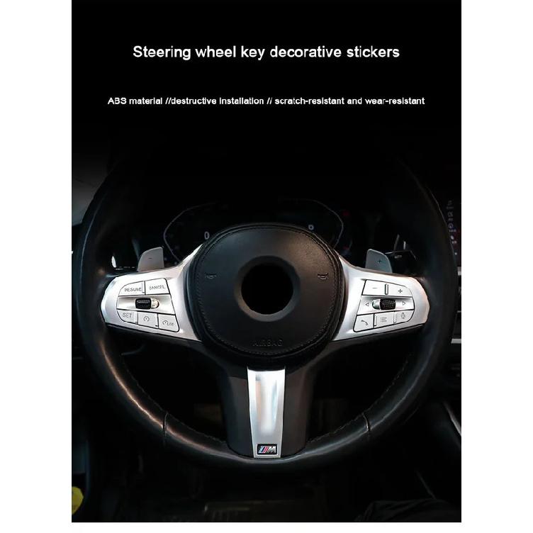 For BMW 3 4 5 series 6GT Z4 X3 X5 X6 X7 G30 F90 G20 G23 G83 G32 G29 G05 G06 2018- Car Steering Wheel Button Cover Stickers