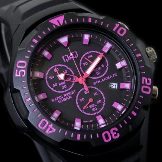 Citizen Watch Solar Chronograph Watch Pink [Citizen] Q&Q H034-007 Men's []
