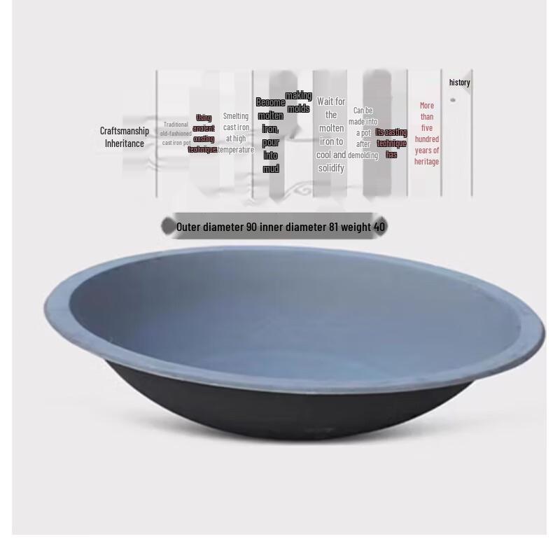 Large Commercial Cast Iron Wok