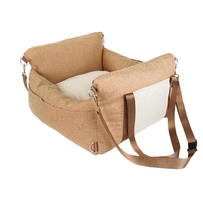 

Travel Small Cats Dogs Car Seat Basket Back Seat Soft Carriers Bed Back Seat Wear Resistant Carriers Safe Small Dogs коричневий