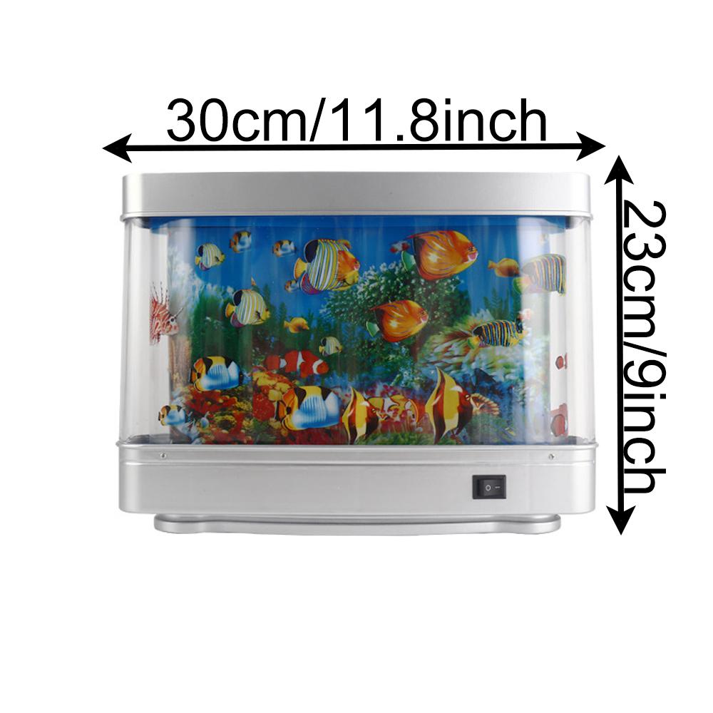 Ocean Aquarium Decorative Lamp Artificial Tropical Fish Tank Aquarium Lights Motion Lamp Night Light Virtual Moving Imitating