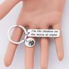 I'm The Shadow On The Moon Stainless Steel Keychain Halloween Theme Design Fashion Keyring Practical Party Gift