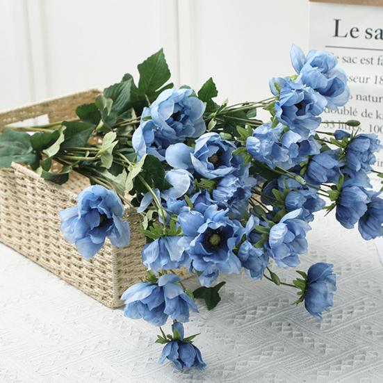 Artificial Flower Eco-friendly Anti-fade Faux Silk Flower Wedding Fake Rose Flowers Decor for Home