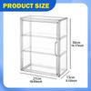 Clear Display Case Shelf Storage Cabinet Stand for Model Car, Miniature Figurines, Dolls
